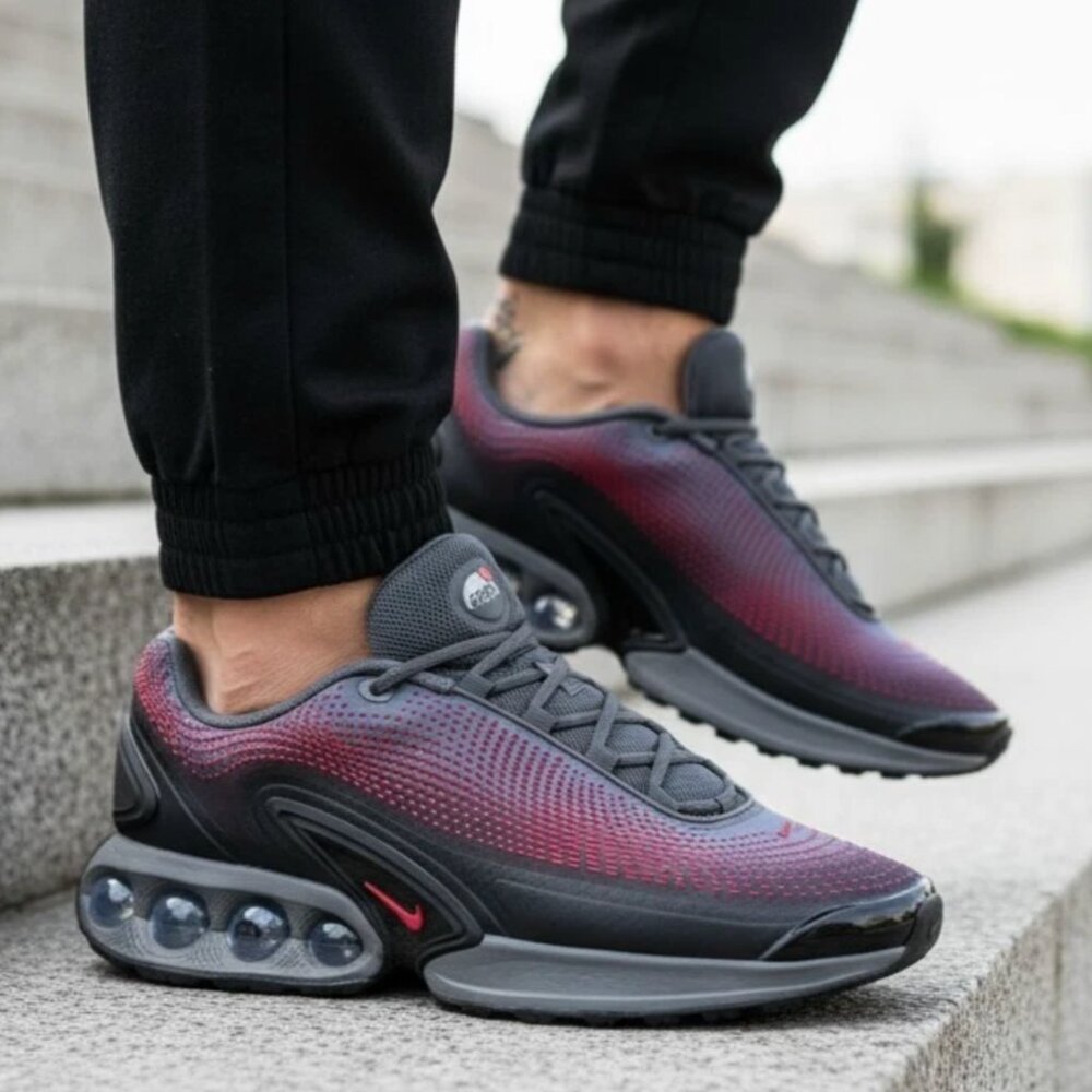 New NIKE Air Max DN Men's Athletic Sneakers shoes black red size 10